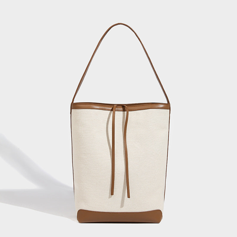 The Stockholm Bucket | Premium Leather & Canvas Tote
