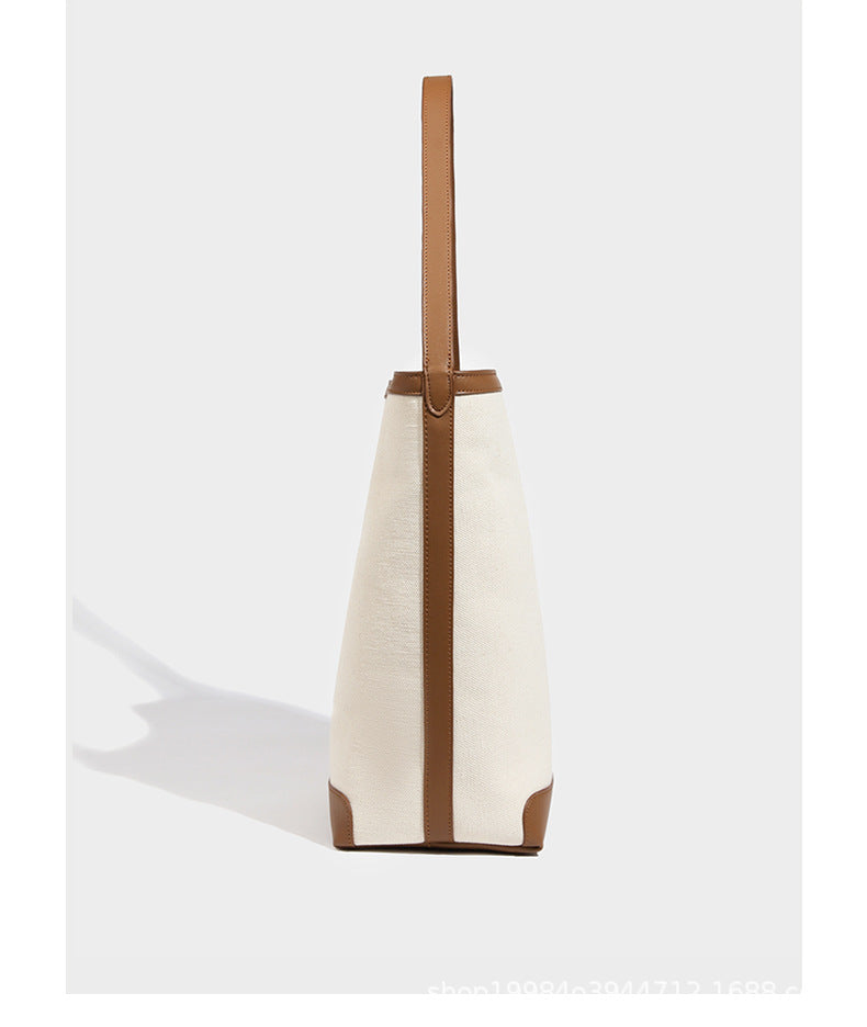 The Stockholm Bucket | Premium Leather & Canvas Tote