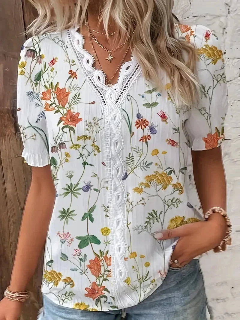 Women's Casual V-Neck Blouse