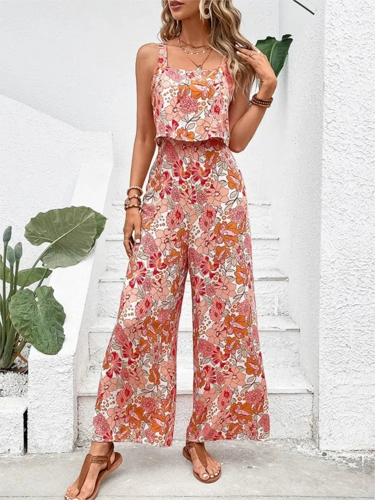 Women's Elegant Wide-Leg Jumpsuit