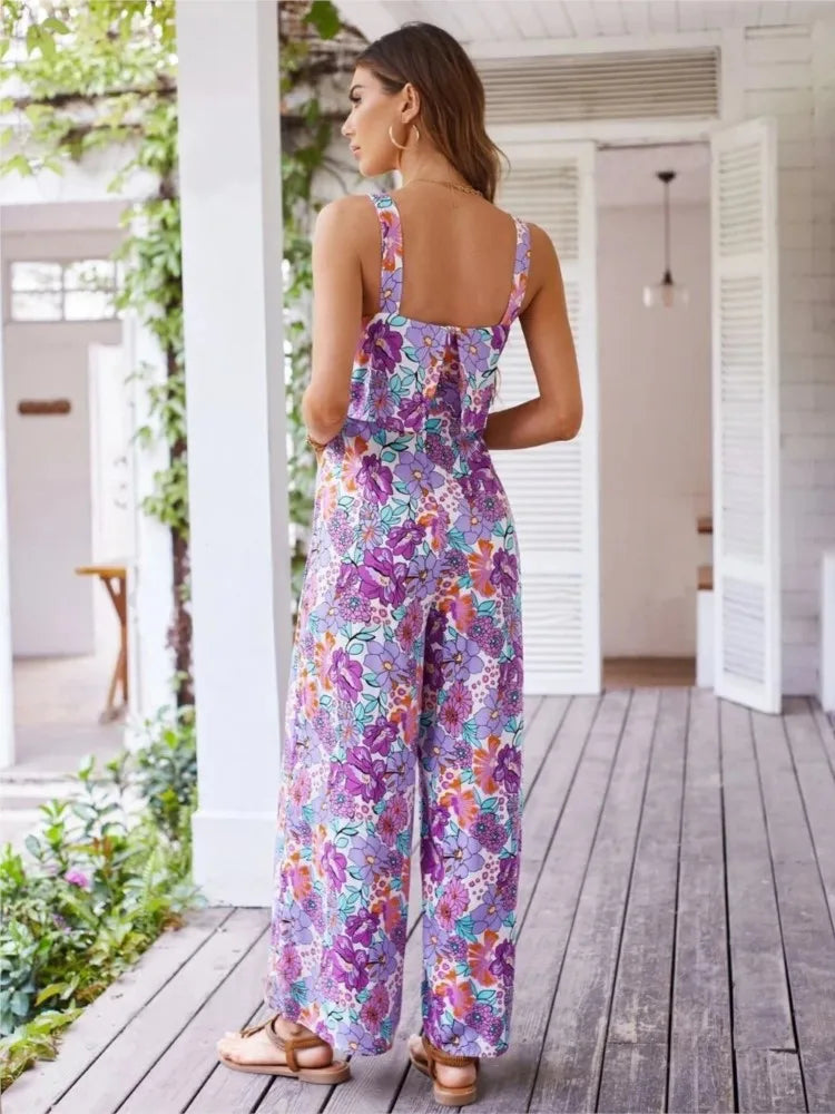 Women's Elegant Wide-Leg Jumpsuit