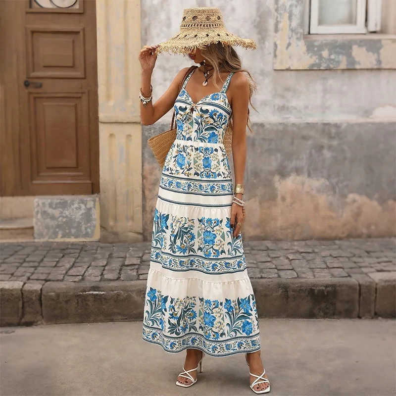 Bohemian Halter Maxi Dress