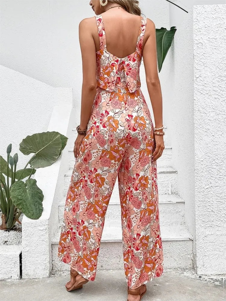 Women's Elegant Wide-Leg Jumpsuit