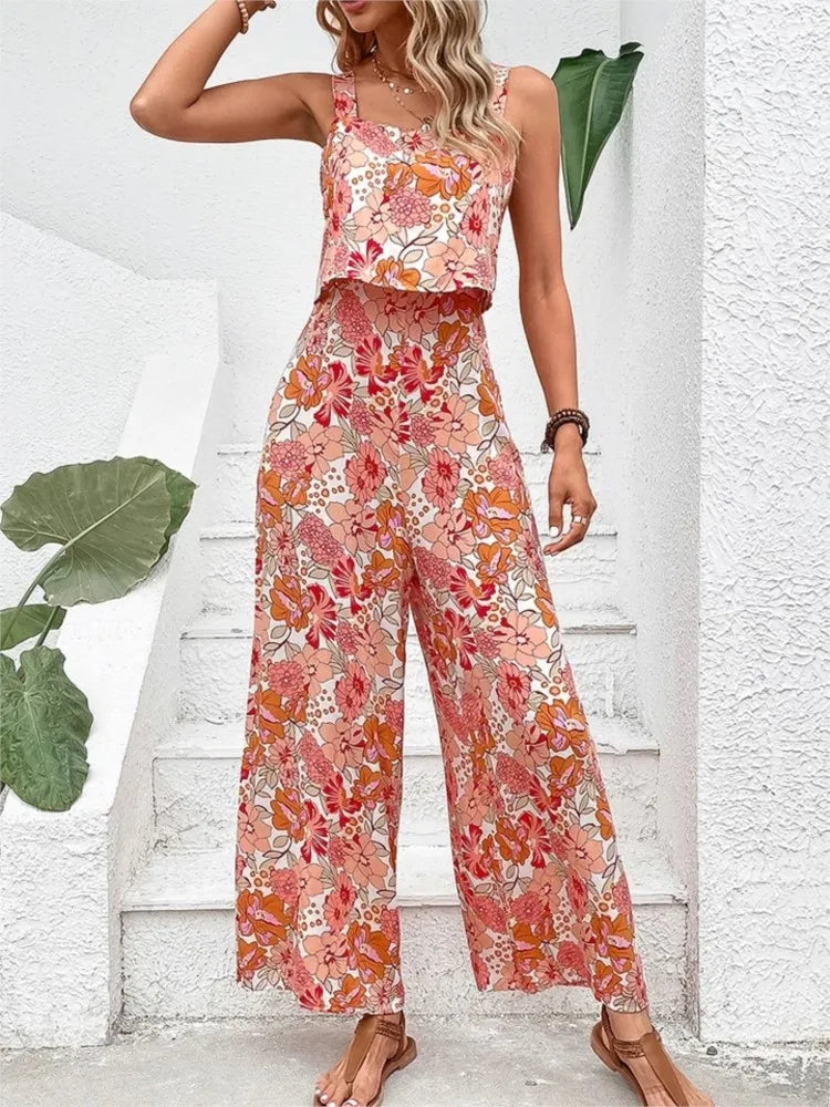 Women's Elegant Wide-Leg Jumpsuit