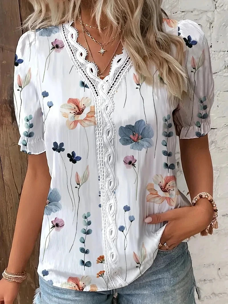 Women's Casual V-Neck Blouse