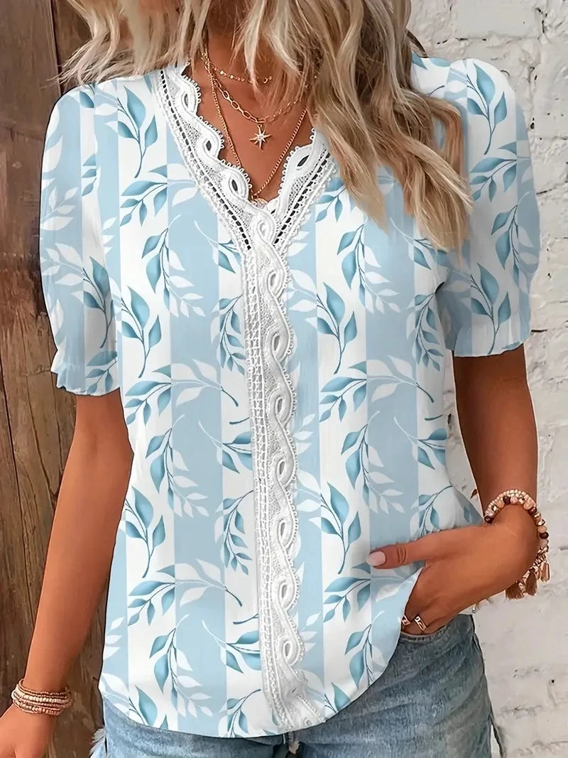 Women's Casual V-Neck Blouse