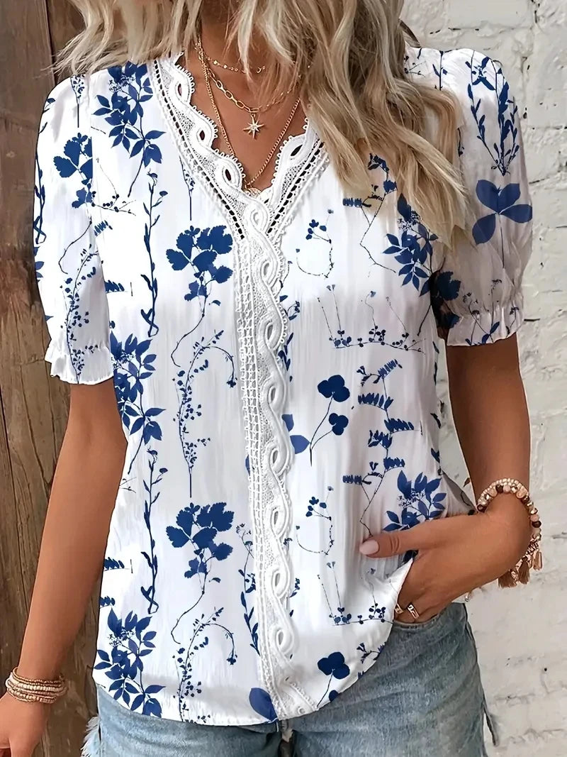 Women's Casual V-Neck Blouse