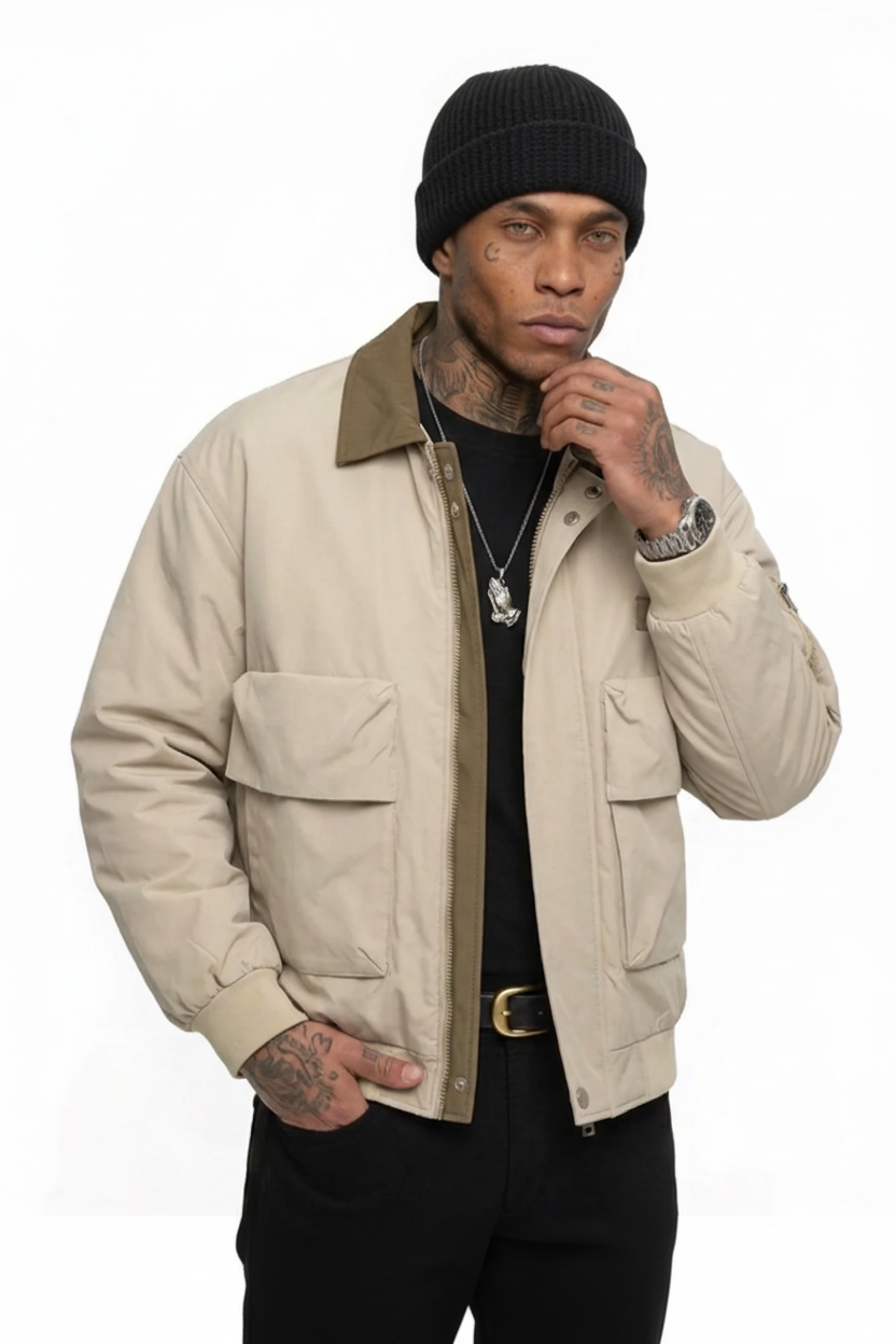 Retro Pilot Jacket - Modelo masculino